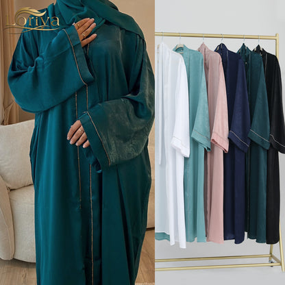 Women's Daily Solid Color Trim Robe Cardigan