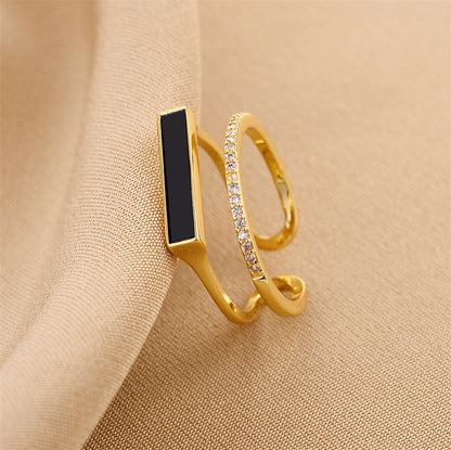 Creative personality real gold ring