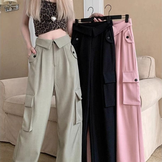 Pantalon de nettoyage droit à brides amincissantes taille haute pour outillage