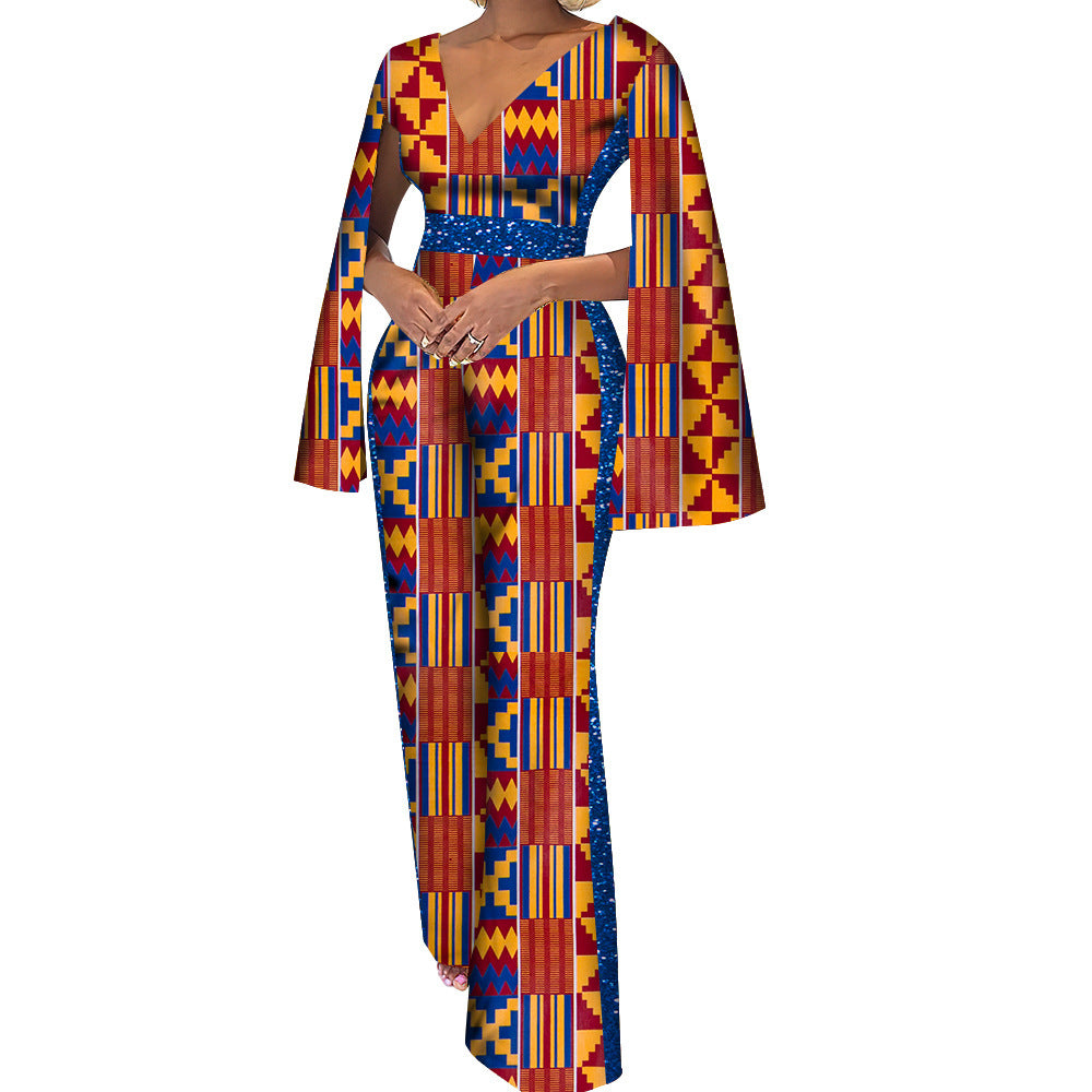 Women's Cotton Ethnic Batik Print Jumpsuit