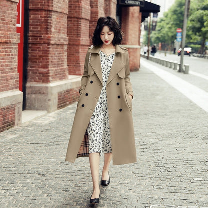 Trench-coat mi-long tendance pour femme