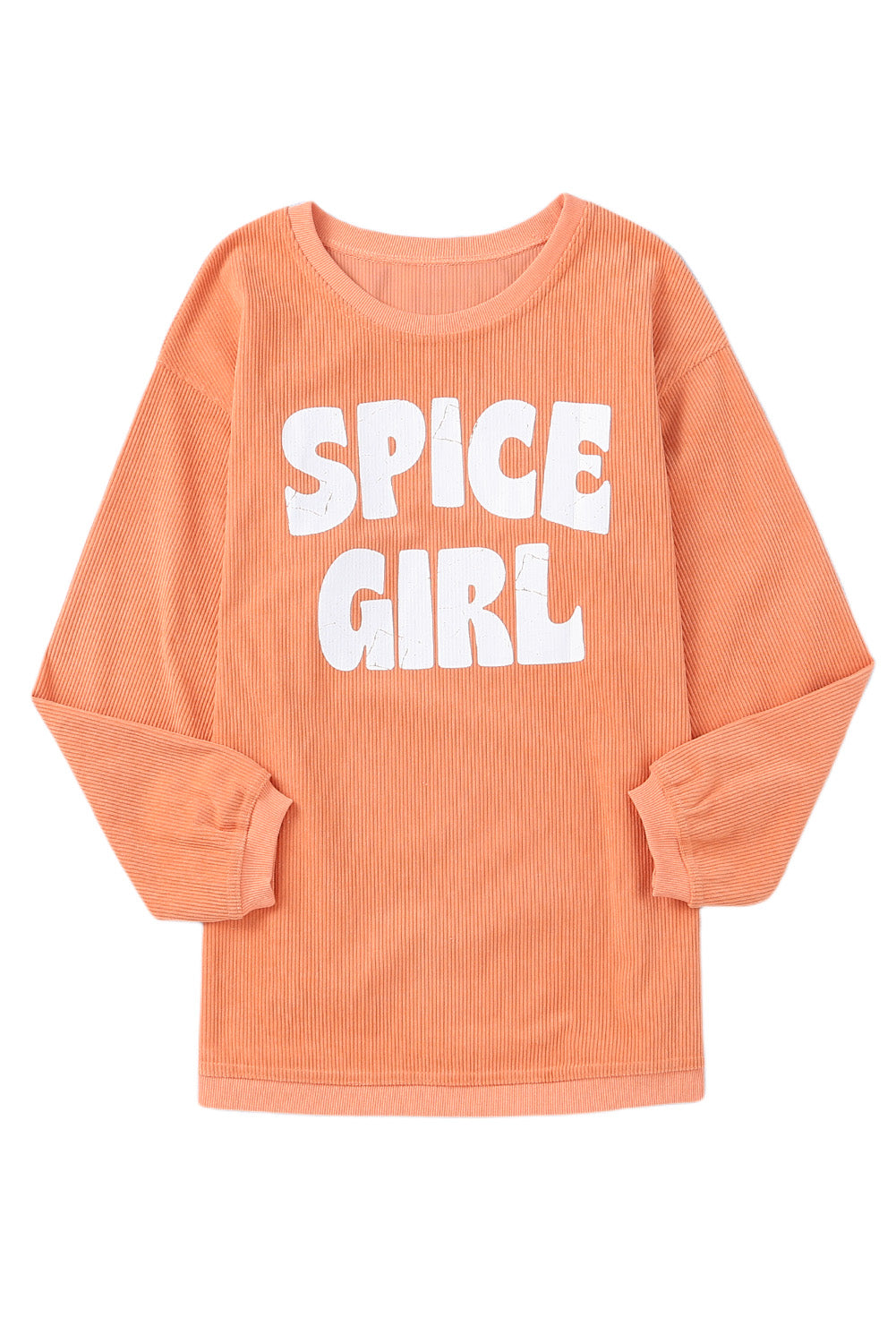 Orangefarbenes, schnurgebundenes SPICY GIRL Grafik-Sweatshirt