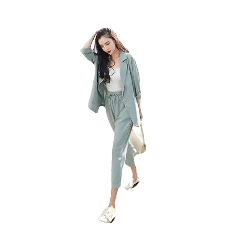 Women's Fashion Casual Career Suit Pants Set