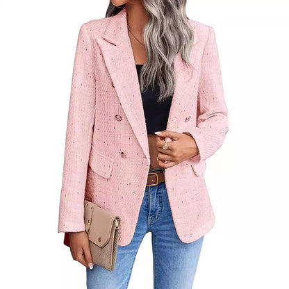 Veste de costume en tweed pour femme