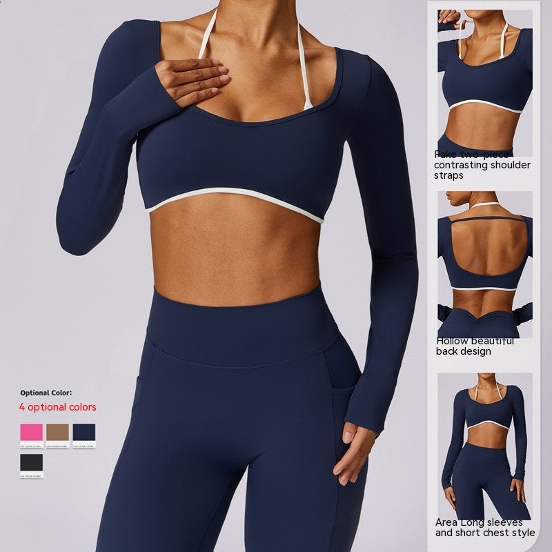 Quick-drying Beauty Back Yoga Clothing Top Long Sleeve Running Exercise T-shirt Long Sleeve Workout Clothes