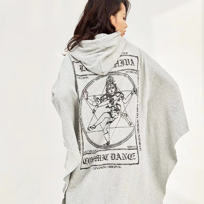 Ginginking Poncho Shiva Lady Cape imprimée