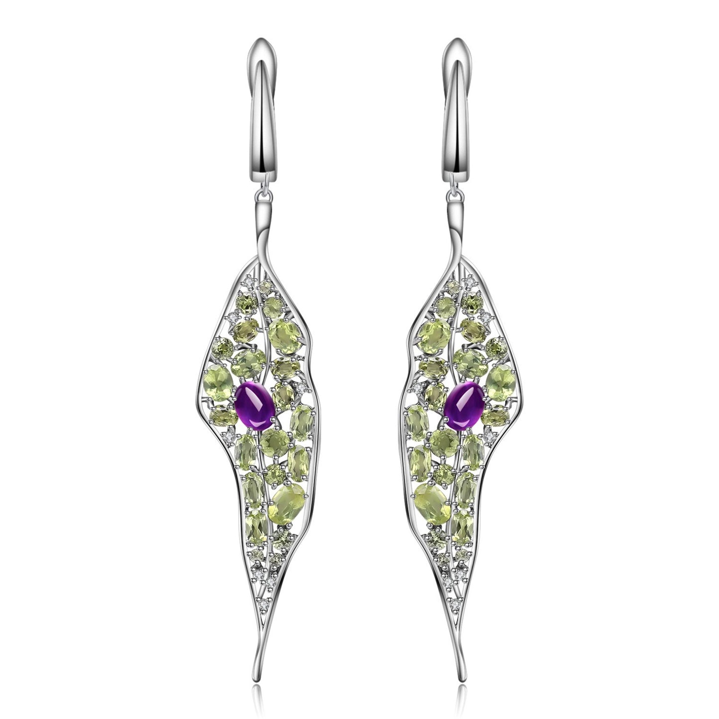 Bijoux personnalisés Femme Boucles d'oreilles Améthyste Olivine