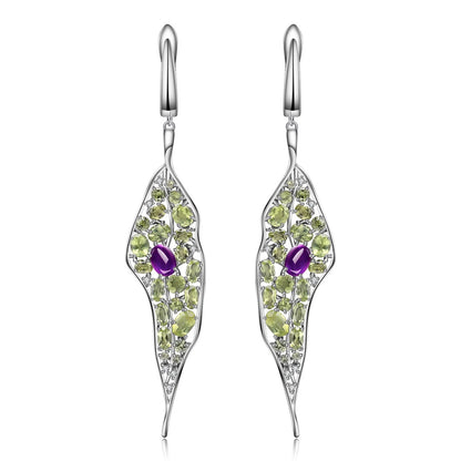 Bijoux personnalisés Femme Boucles d'oreilles Améthyste Olivine