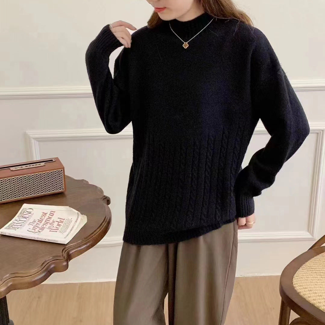 Autumn And Winter New Twist Simple Comfortable Sweater Bottoming Shirt