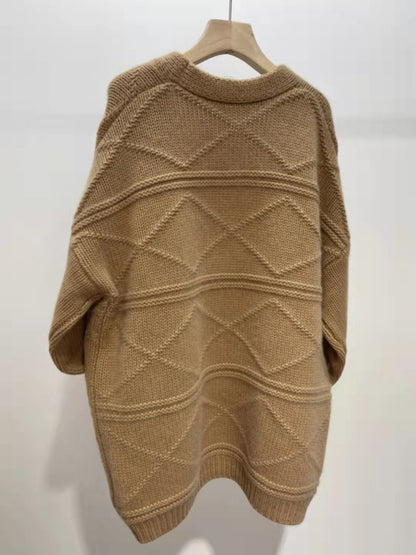 New Temperament High-end Mid-length Cashmere Sweater