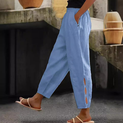 Pantalon à boutons creux pour les pieds