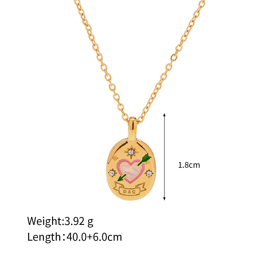 18k Gold Exquisite Fashion Eternal Love Design Versatile Pendant Necklace