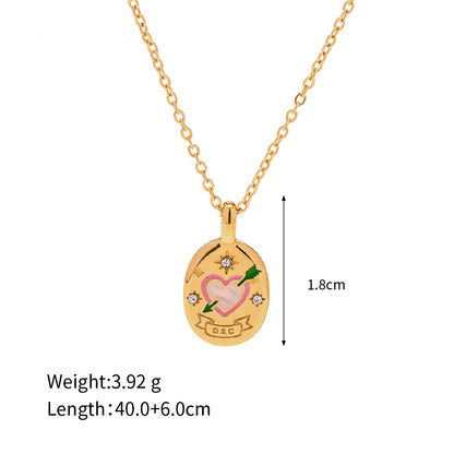 18k Gold Exquisite Fashion Eternal Love Design Versatile Pendant Necklace