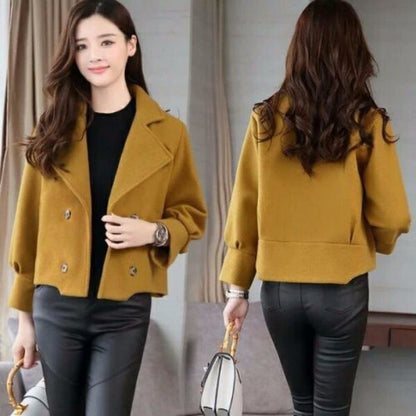 Woolen Coat Short Korean Style Top