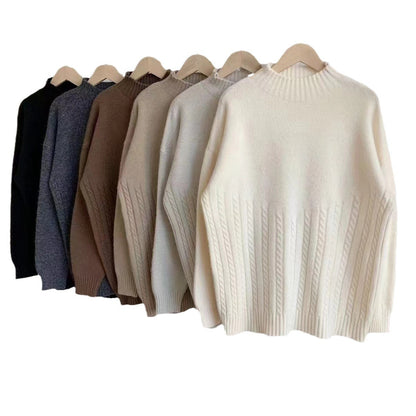 Autumn And Winter New Twist Simple Comfortable Sweater Bottoming Shirt