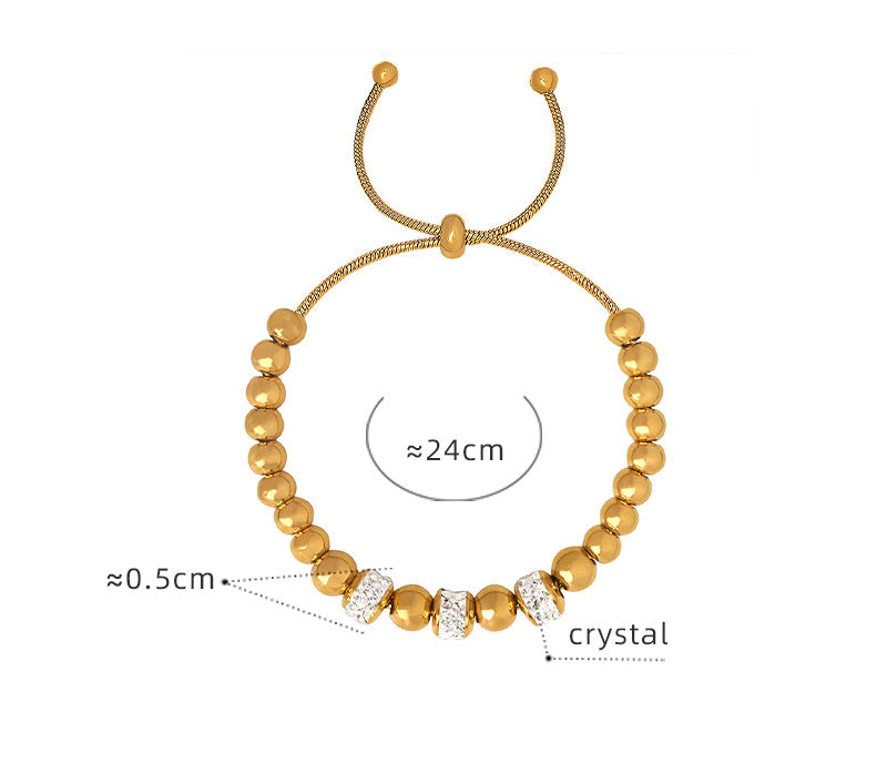 18K Gold Noble and Luxurious Butterfly/Love/Ball Bead Design Bracelet