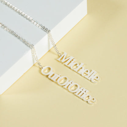 Simple atmosphere can be customized name design all-match necklace