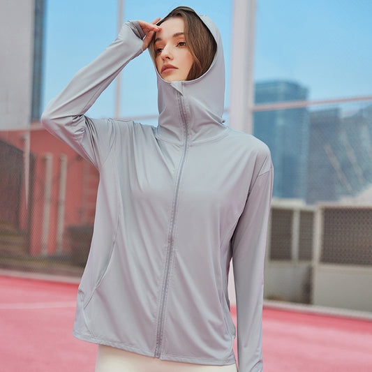 Veste de protection solaire respirante pour yoga et fitness