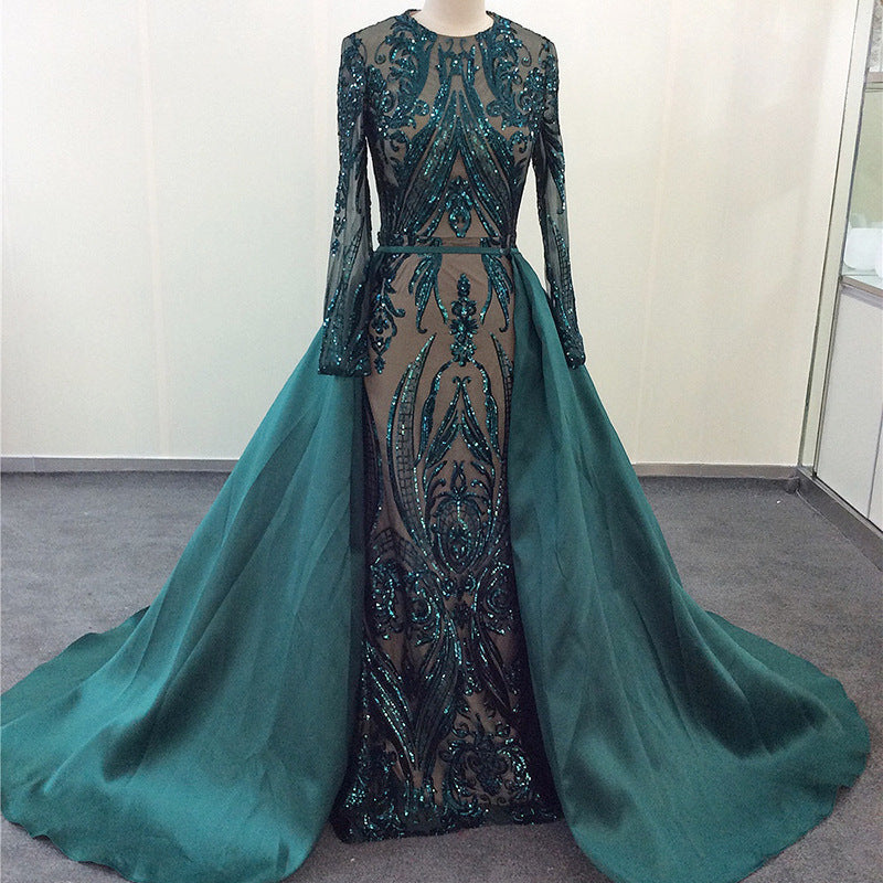 Women's Dark Green Wedding Dress