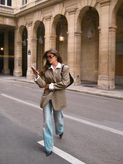 Blazer à carreaux élégant