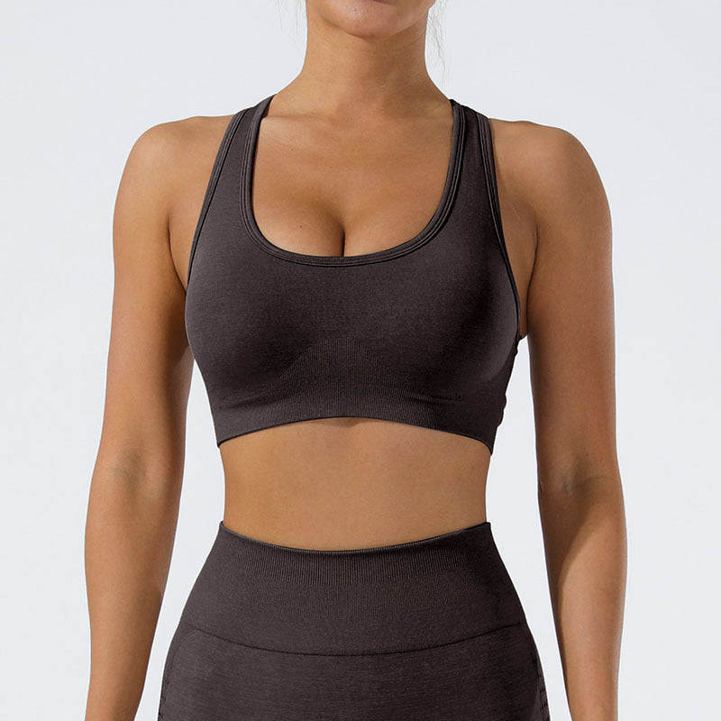 Soutien-gorge d'exercice super doux au toucher pour le dos, sous-vêtements résistants aux chocs, pour la course à pied et le fitness