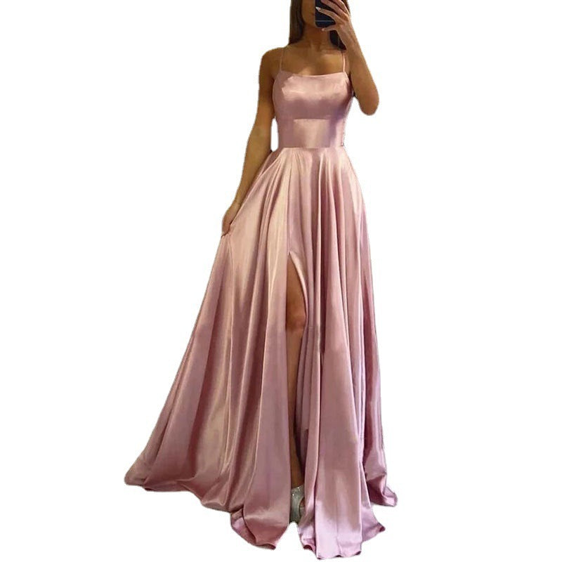 Robe de soirée multicolore élégante, grande taille, robe de bal Maxi, écharpe en Satin brillant