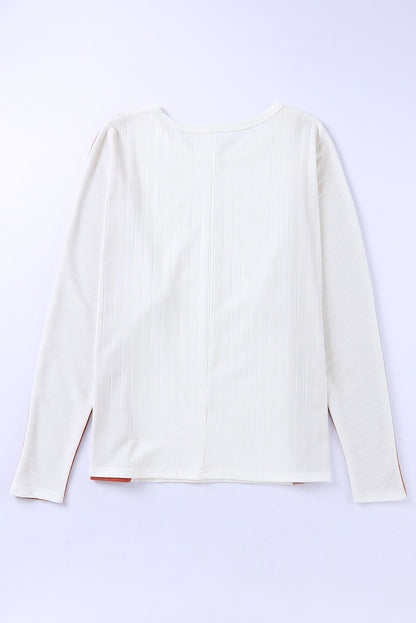 Apricot Colorblock Dolman Knit Top