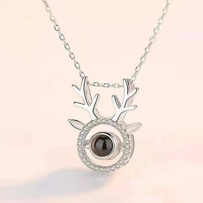 Collier rond de mode exquis avec projection de diamants de cerf