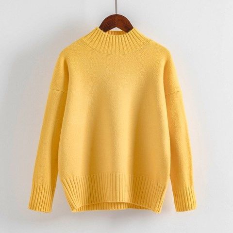 Pull col roulé blanc pour femme