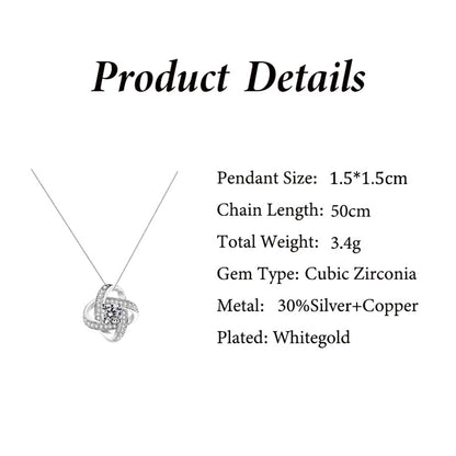 Light and luxurious four-leaf clover hollowed out diamond-set high-end gift box necklace for your lover