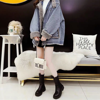 Women's Casual Loose Cotton Coat Versatile Denim Jacket