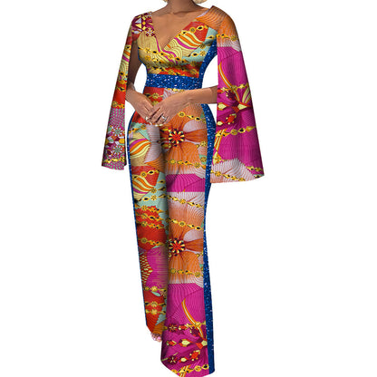 Women's Cotton Ethnic Batik Print Jumpsuit