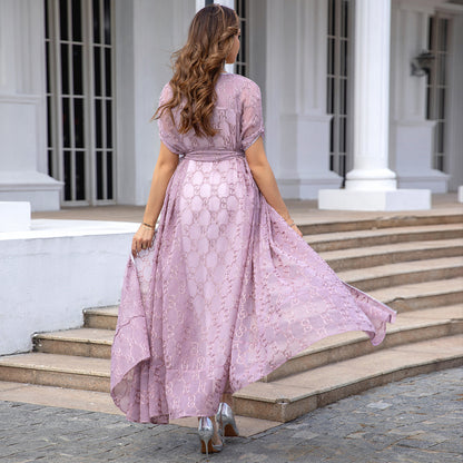 Robe ensemble deux pièces pour dames européennes et américaines