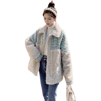 Women's Furry Thickened Lamb Wool Coat