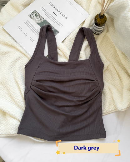 Camisole pour femme avec bretelles intérieures et coussinet de poitrine