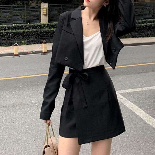 Women's Spring Autumn Summer Slim Fit Super Short Blazer