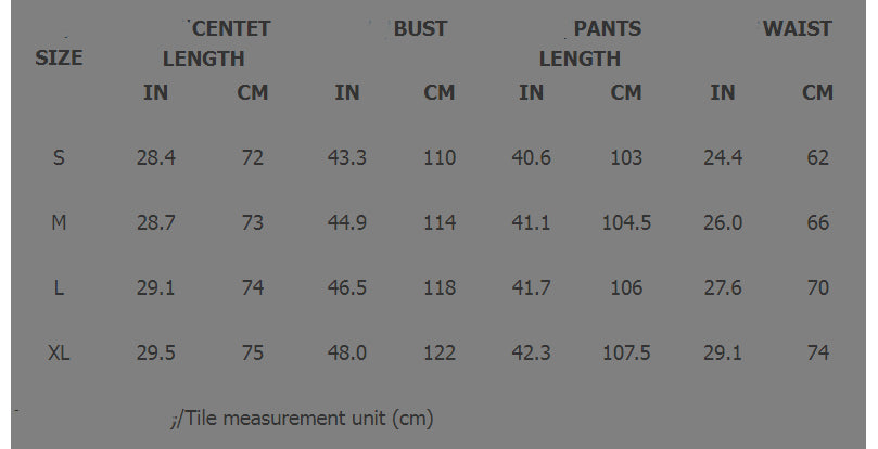 Chemise Pantalon Lâche Impression Costume Décontracté