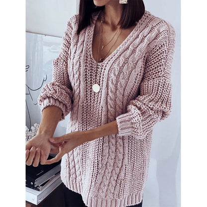 Autumn And Winter Women's Loose Oversized Long Sleeves Sweater