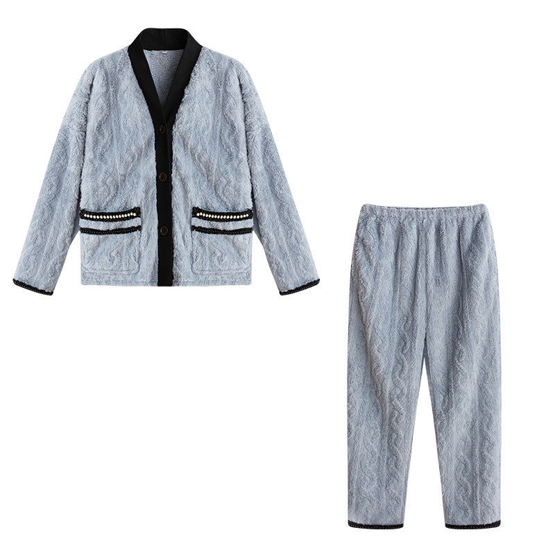 Women's Fashion Coral Fleece Pajamas Pajamas Set