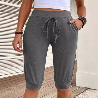 Women's Yoga Straight Sports Pocket Cropped Pants