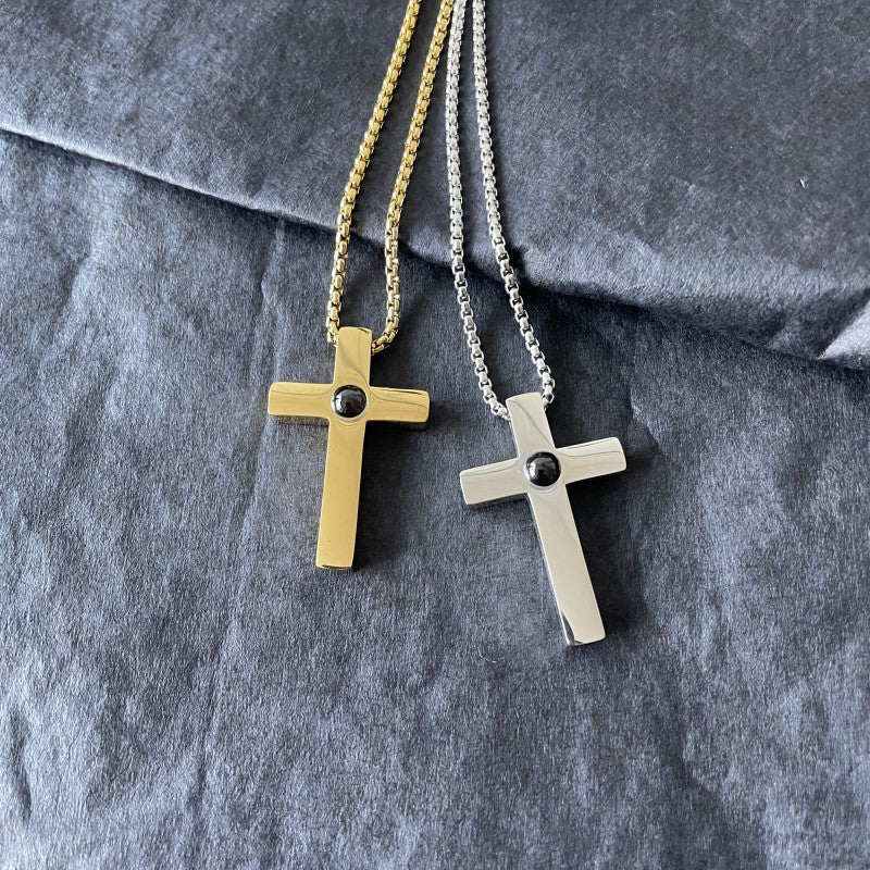 Fashion Simple Cross Projection Necklace