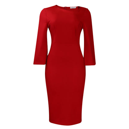 Women's Fashion Personality Diagonal Collar Temperament Dress