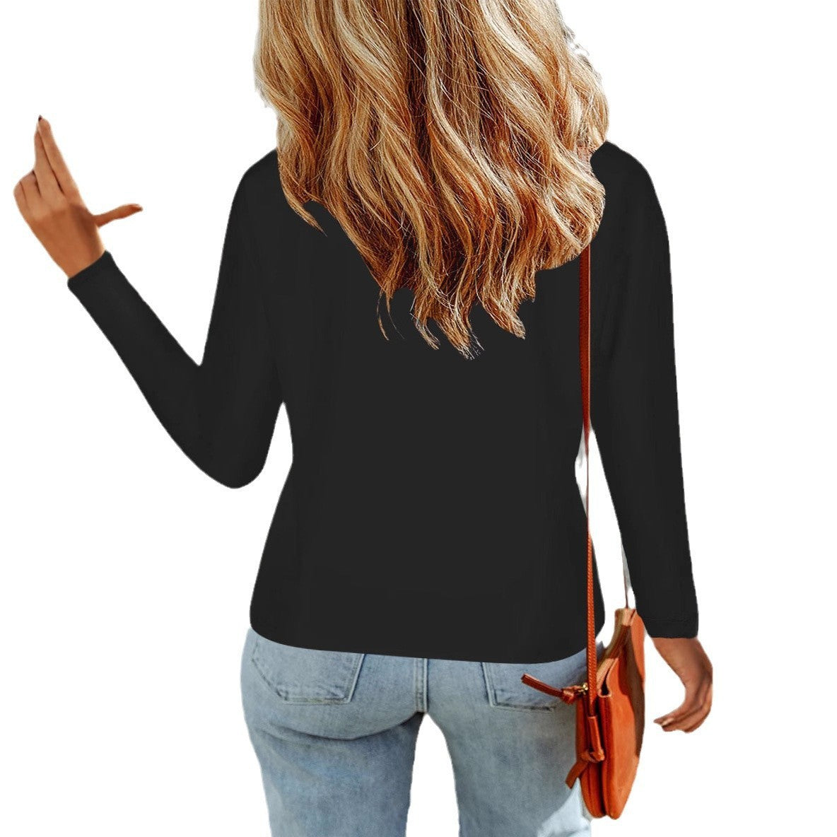 Women's V-neck Pocket Long-sleeved Top