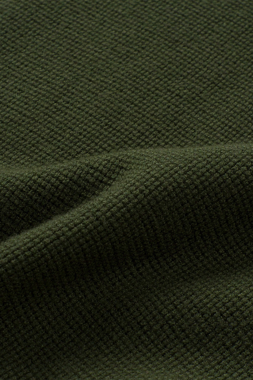 Pull en tricot uni à manches rayées vert