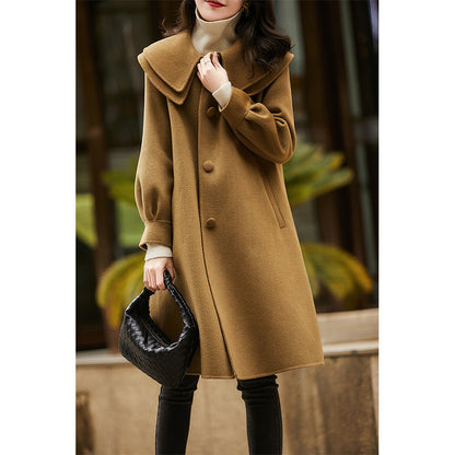 Women's Double-layer Collar Mid-length Coat