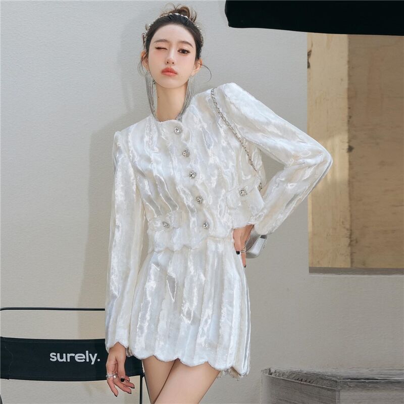 Ladies High-end Affordable Luxury Socialite Temperament Skirt Short Suit