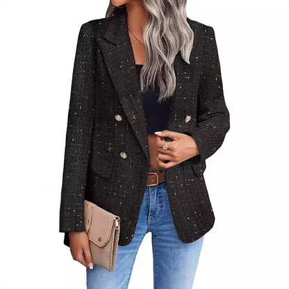 Veste de costume en tweed pour femme