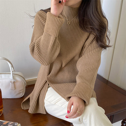 Autumn And Winter New Half Turtleneck Pullover