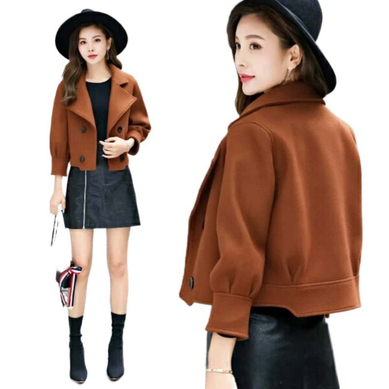 Woolen Coat Short Korean Style Top