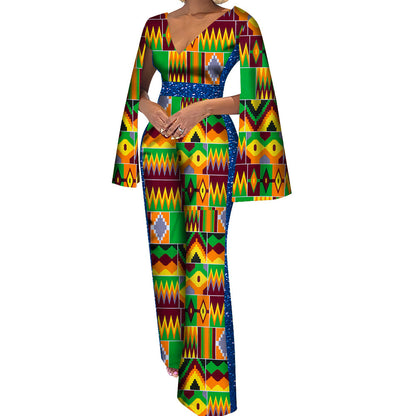 Women's Cotton Ethnic Batik Print Jumpsuit